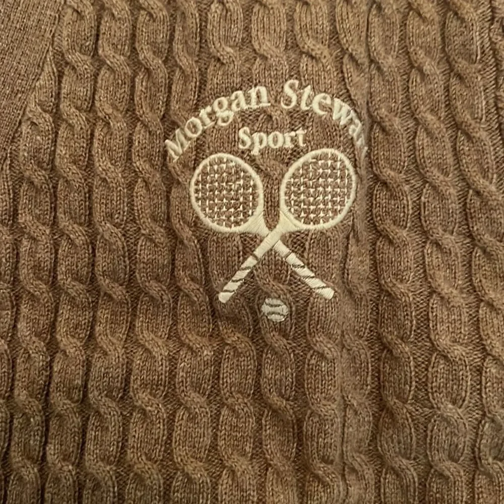 NWT Morgan Stewart Sport Small Brown Cardigan